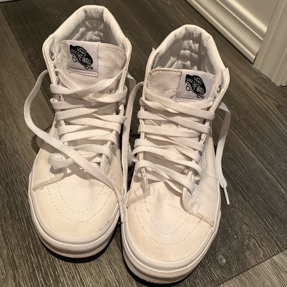 Vans white high tops size 6.5